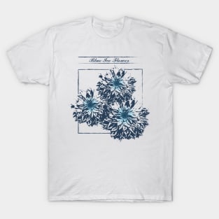 Blue Ice Flower Vintage T-Shirt